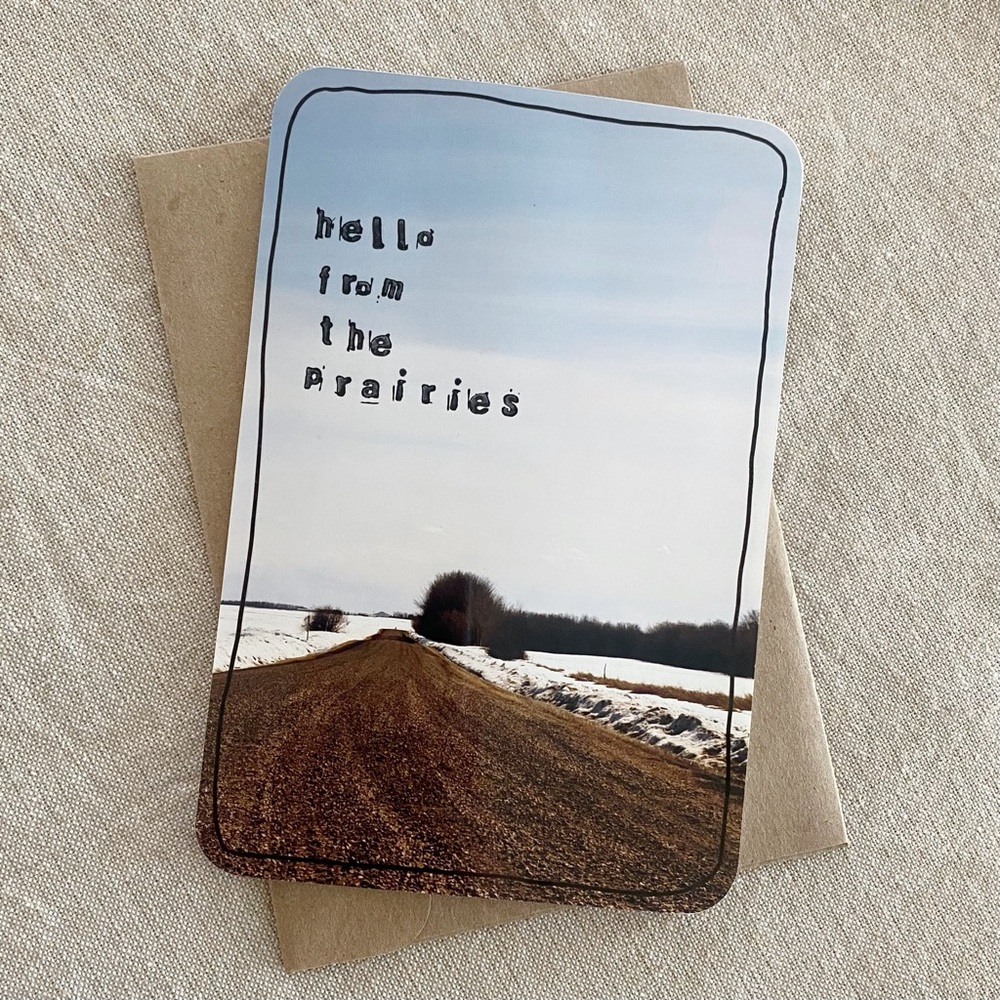 4/$20 - Handmade Prairies Greeting Card